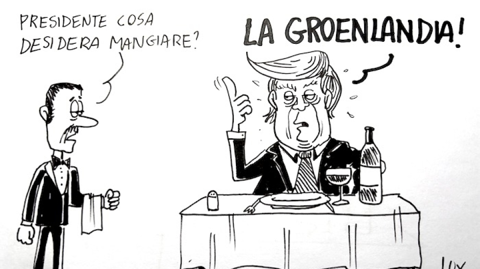 Il pasto di Trump. La vignetta di Lux