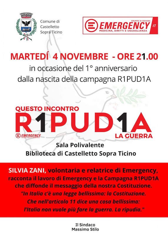 Castelletto Ticino, incontro con la coordinatrice dei volontari Emergency di Novara