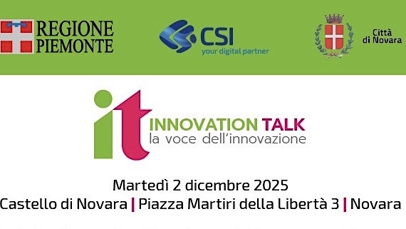 "Innovation talk", parte da Novara il ciclo di incontri organizzato dalla Regione 