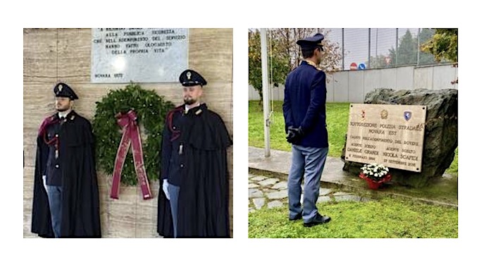 Novara, la Polizia di Stato ha ricordato i propri defunti