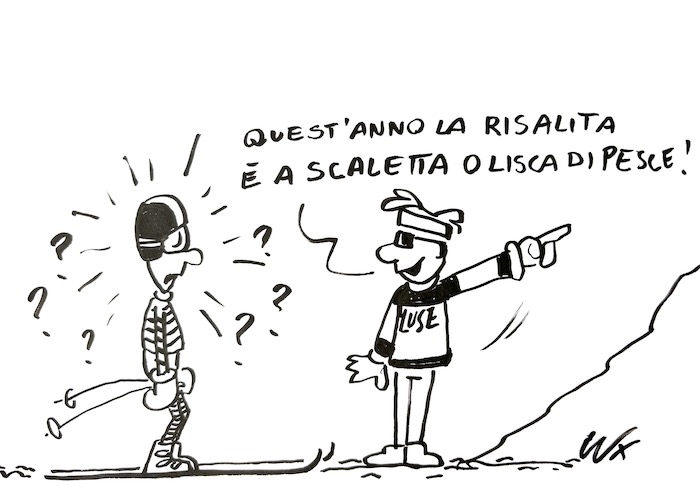 La vignetta dell'arch. Lux - Finanziamenti per gli impianti di risalita nel Vco